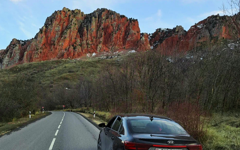 Armenia highway car rental review long trip smooth driving Caravan